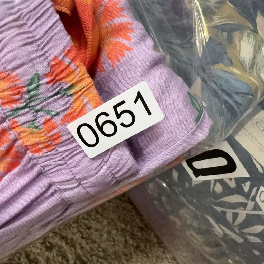 World Market Pants Womens L/XL Purple Floral Harem Boho Beach Travel Hippie - Picture 8 of 8